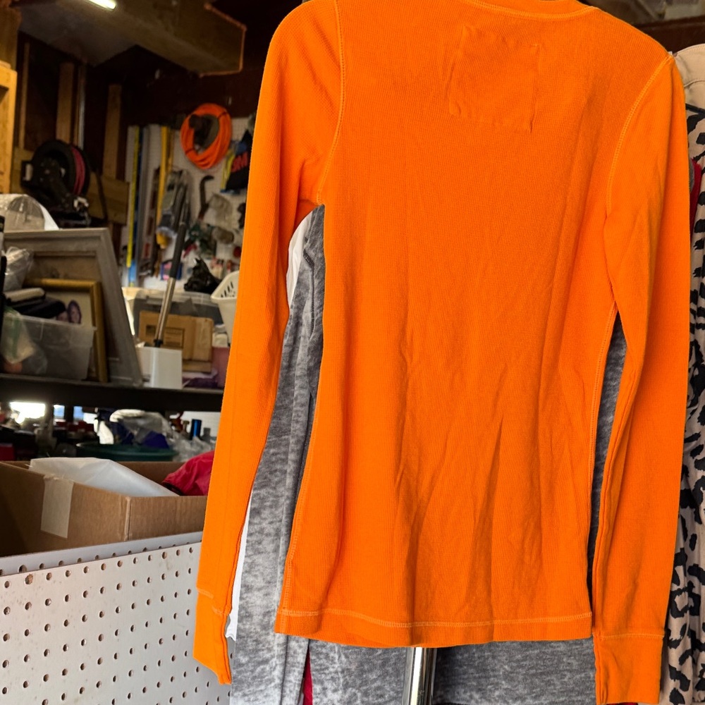 Women's Long Sleeve Tee - Bright Orange - Picture 3 of 3